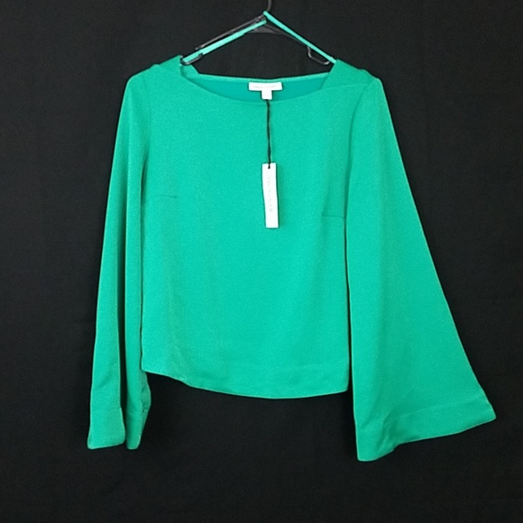 prologue Tops - Long Sleeve Wide Square Neck Blouse